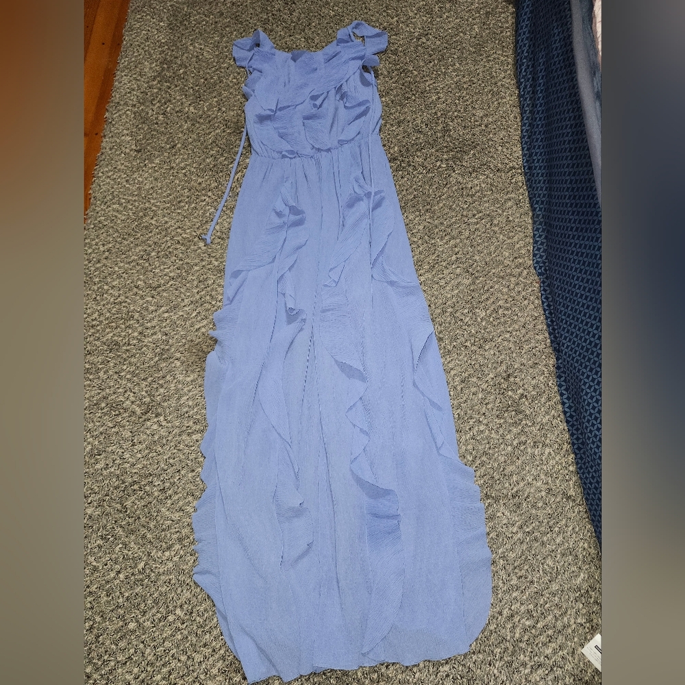 Elliatt Light Blue Ruffle Maxi Dress
